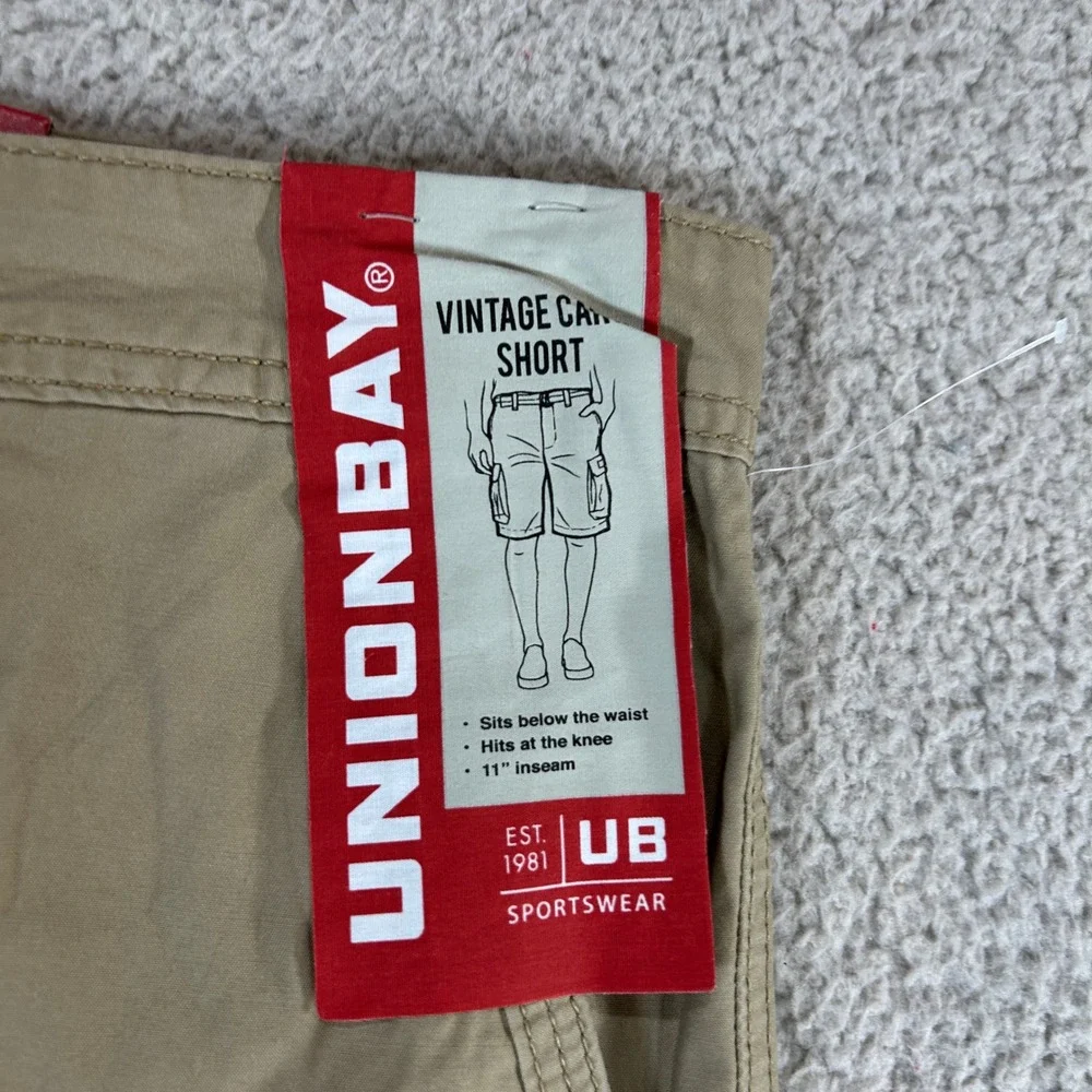 Unionbay Mason Cargo Shorts Mens Size 40 Khaki Fit 11